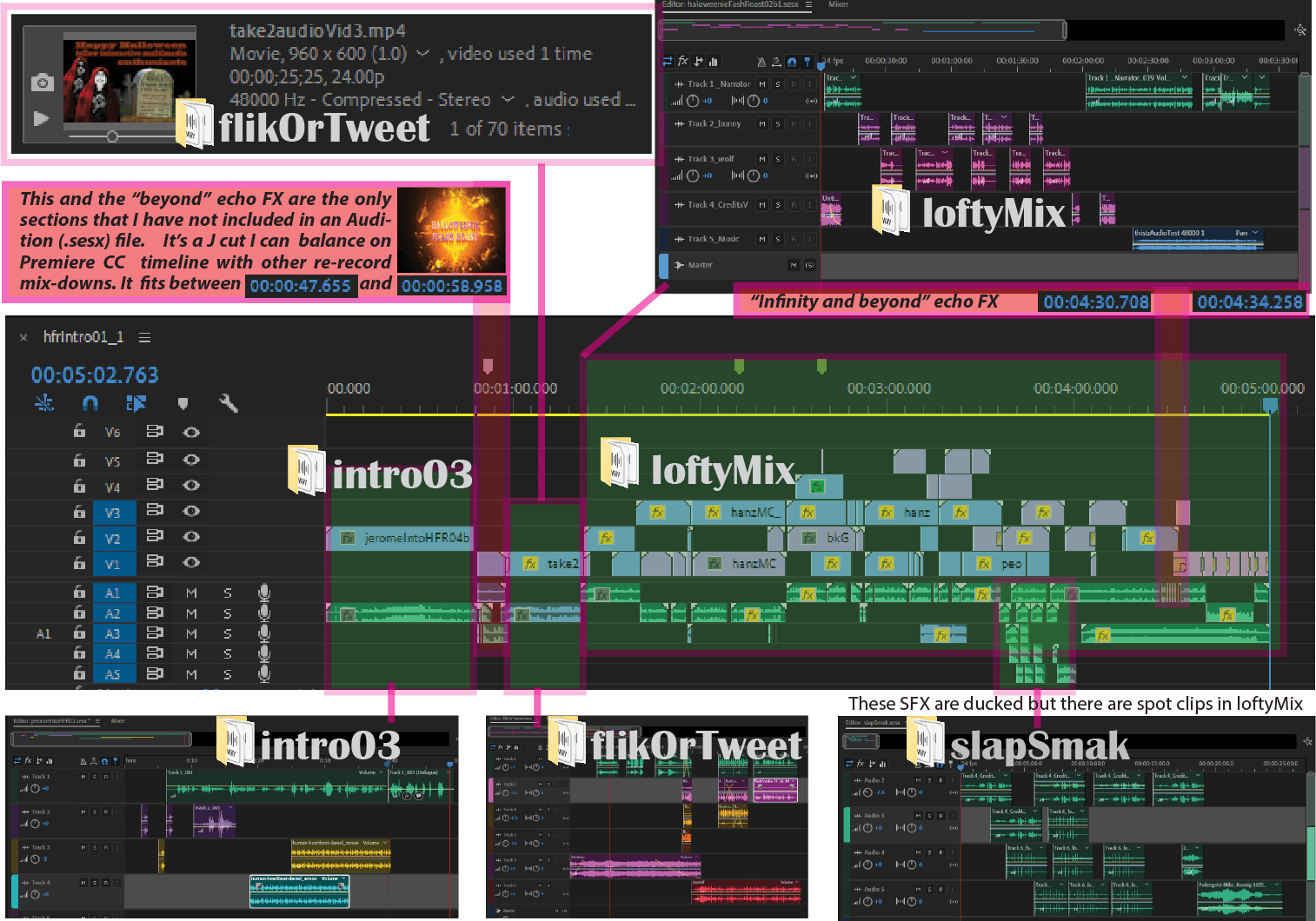 Halloweenie Flash Roast audio pre-mix